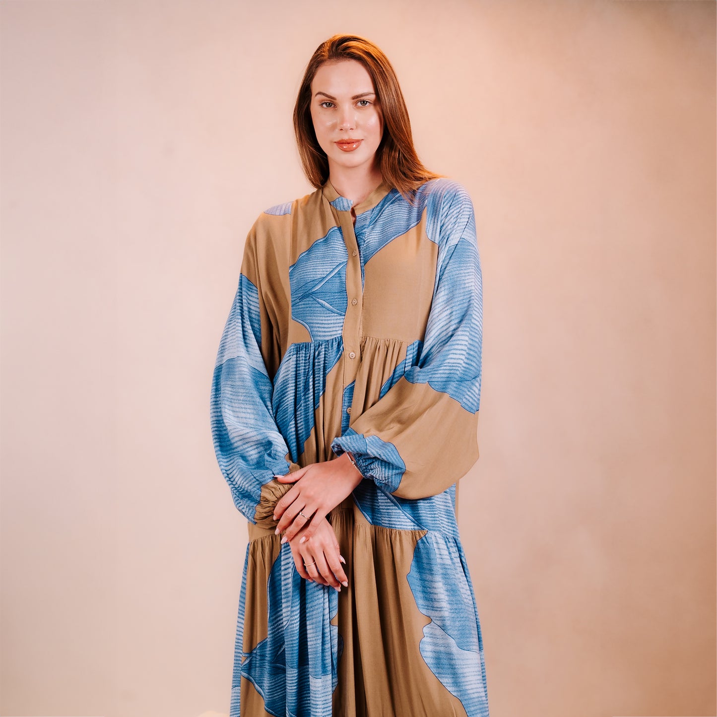 Printed Fabran Dress