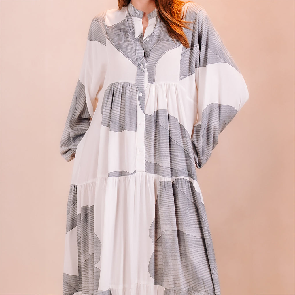 Printed Fabran Dress