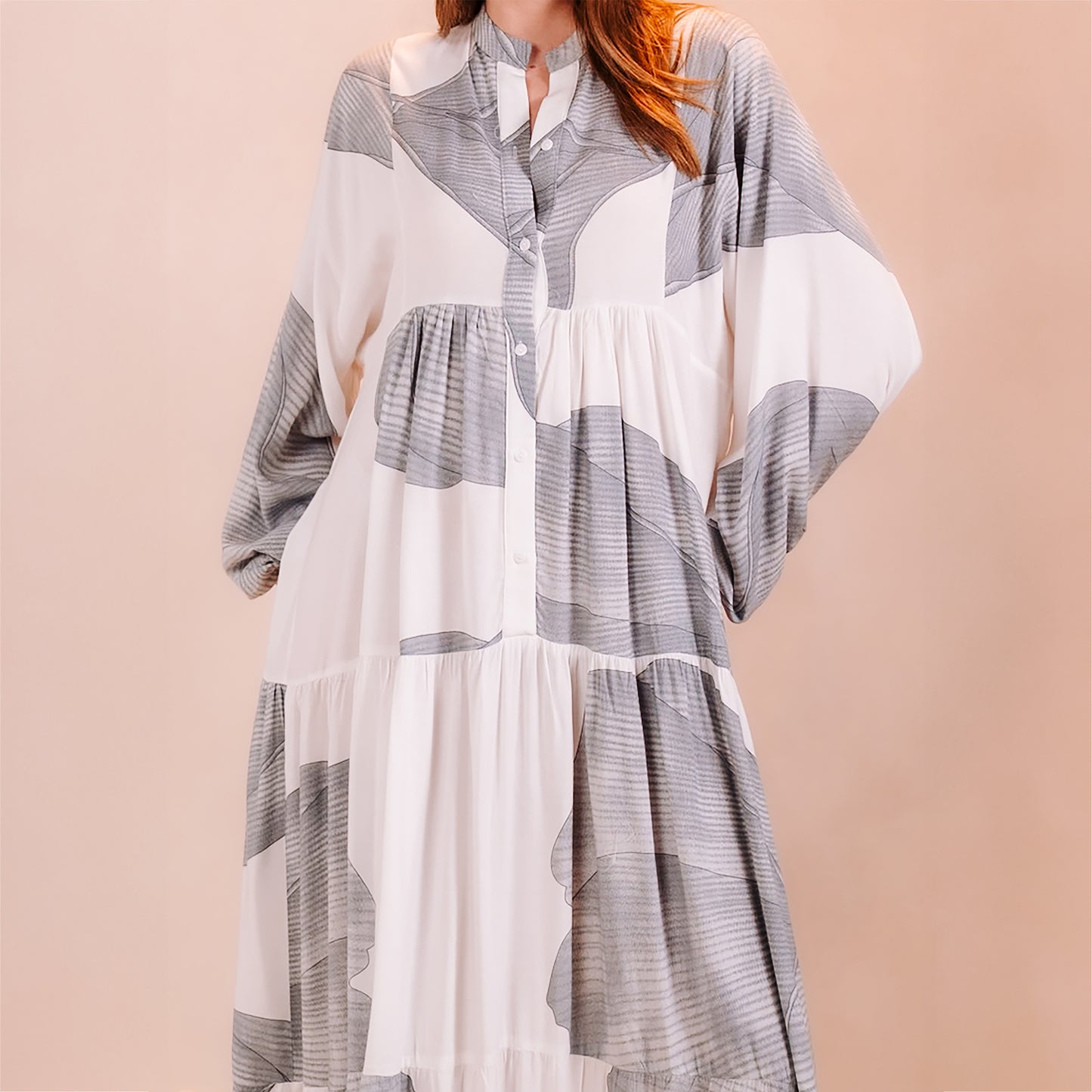 Printed Fabran Dress