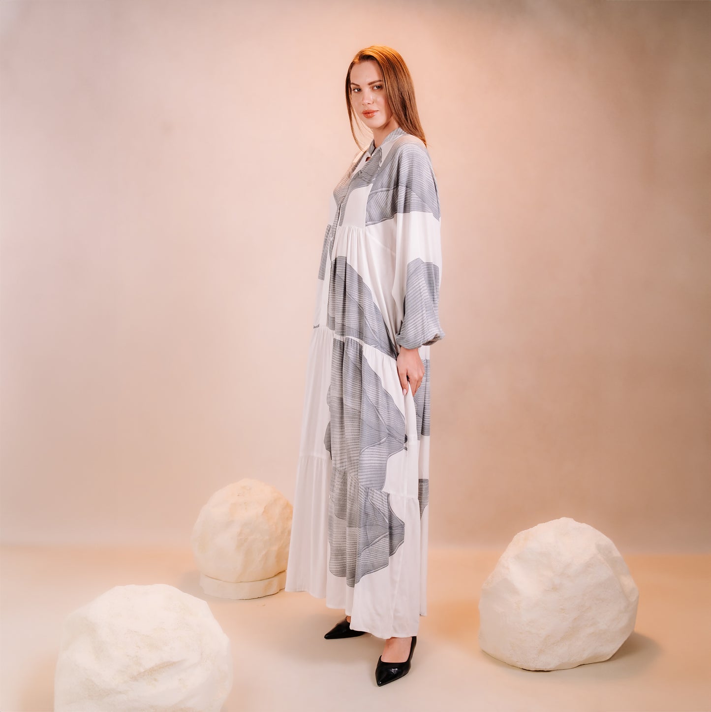 Printed Fabran Dress