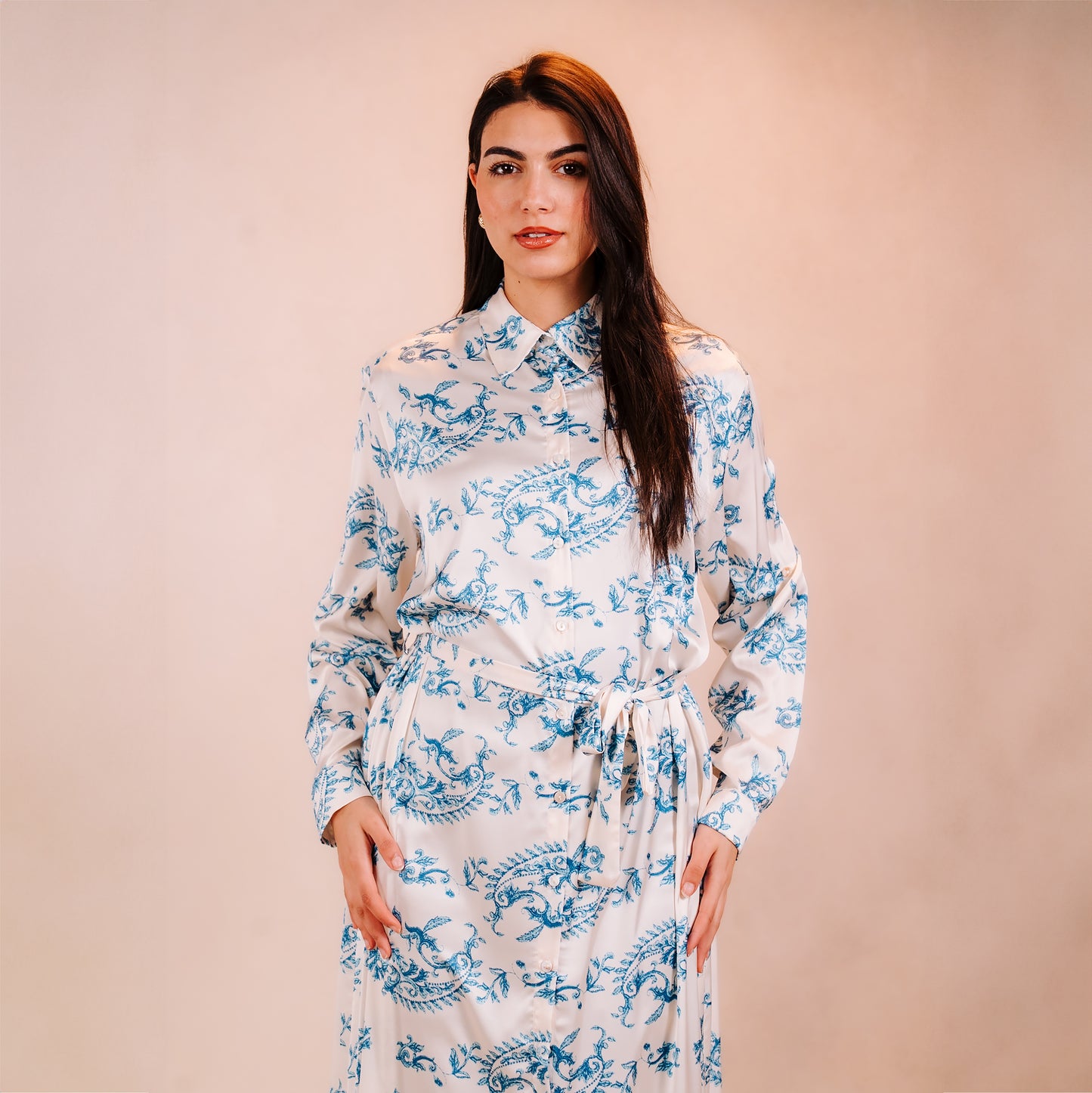 Printed Flower Long Shirt