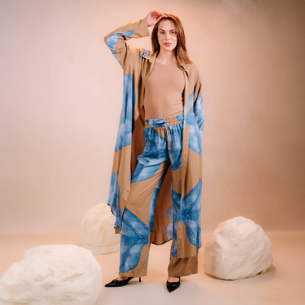 Long Printed Cardigan