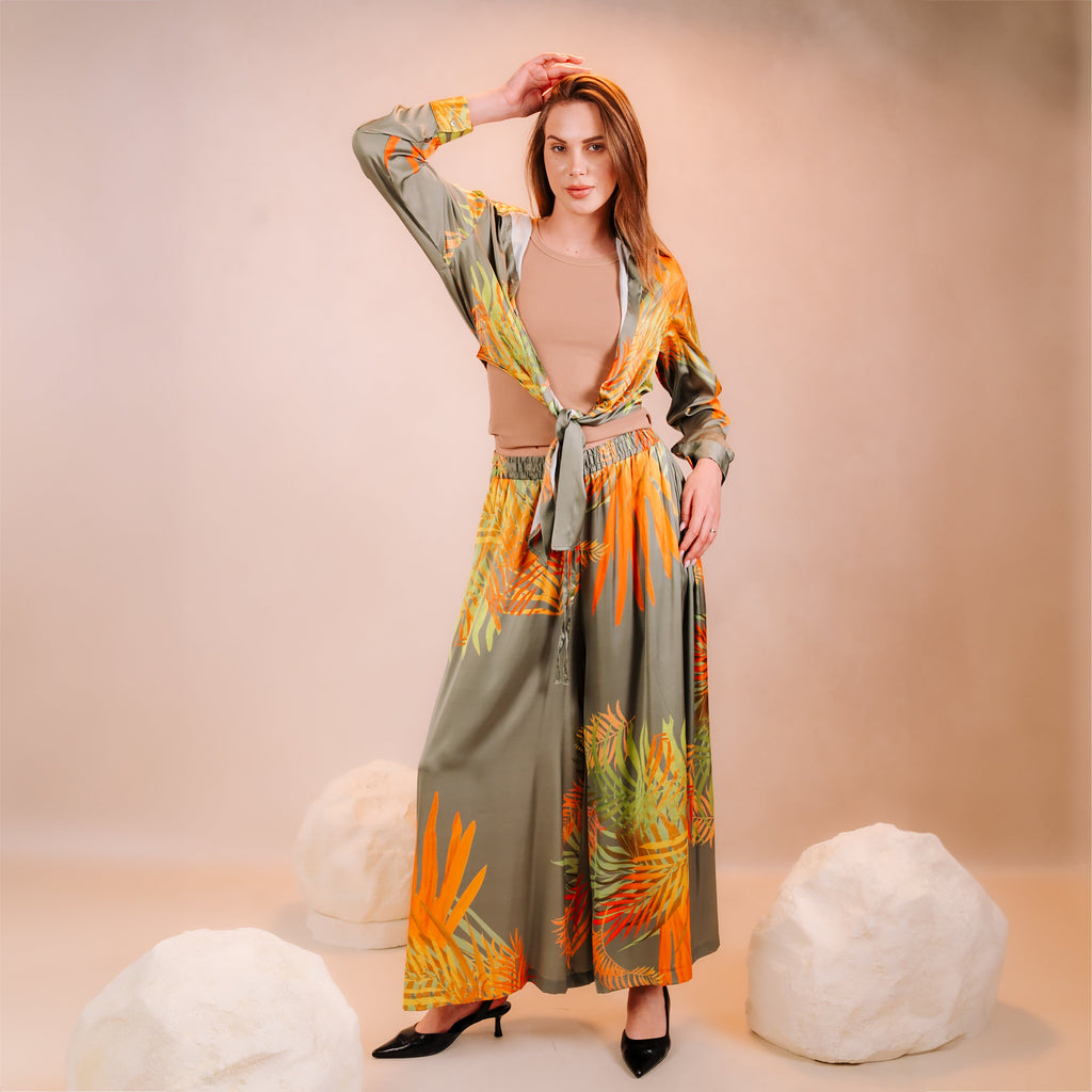 Sunset Balm Satin Suit