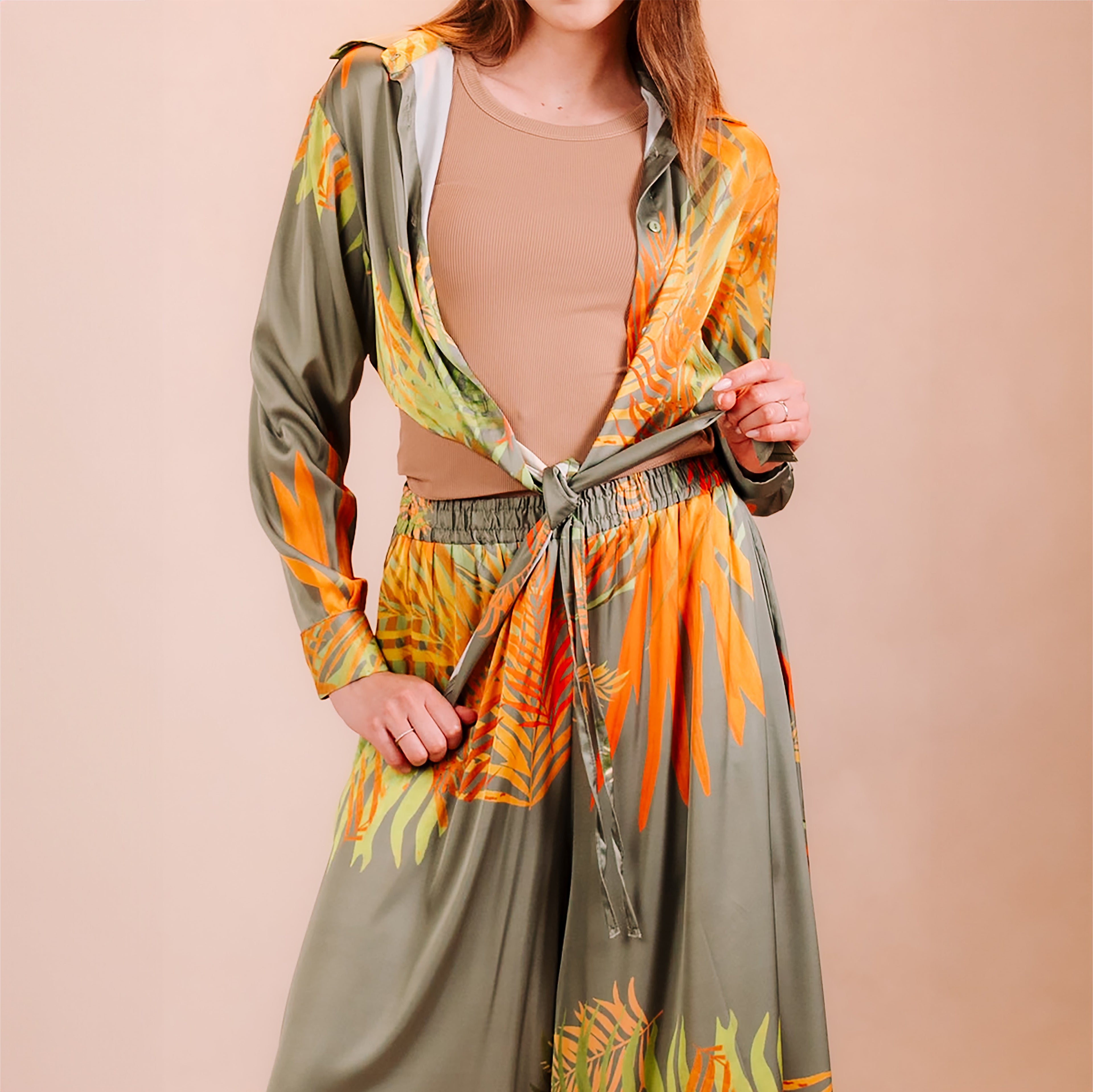 Sunset Balm Satin Suit