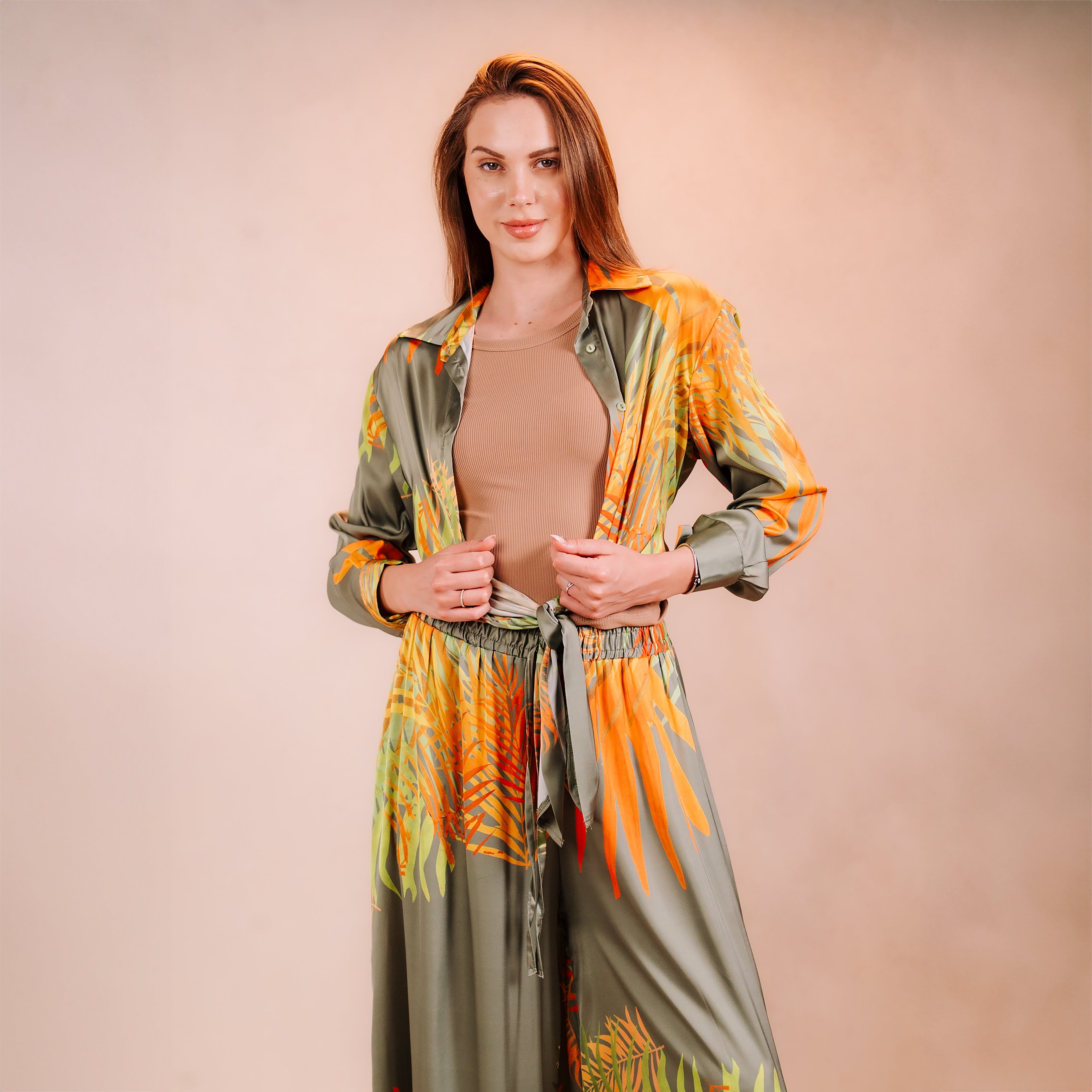 Sunset Balm Satin Suit