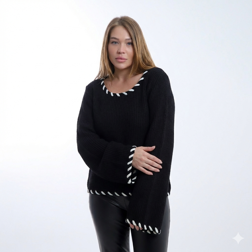 Contrast Stitch Knit