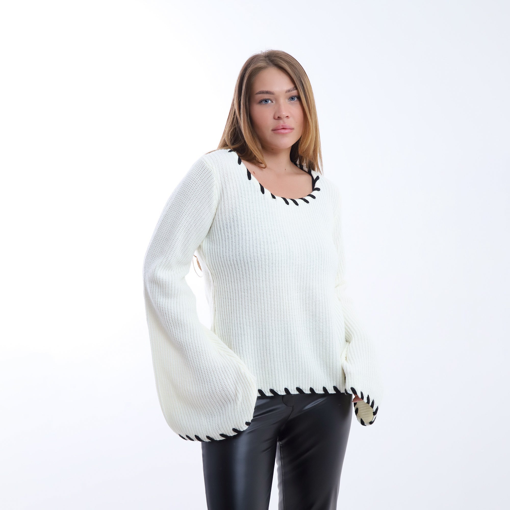 Contrast Stitch Knit