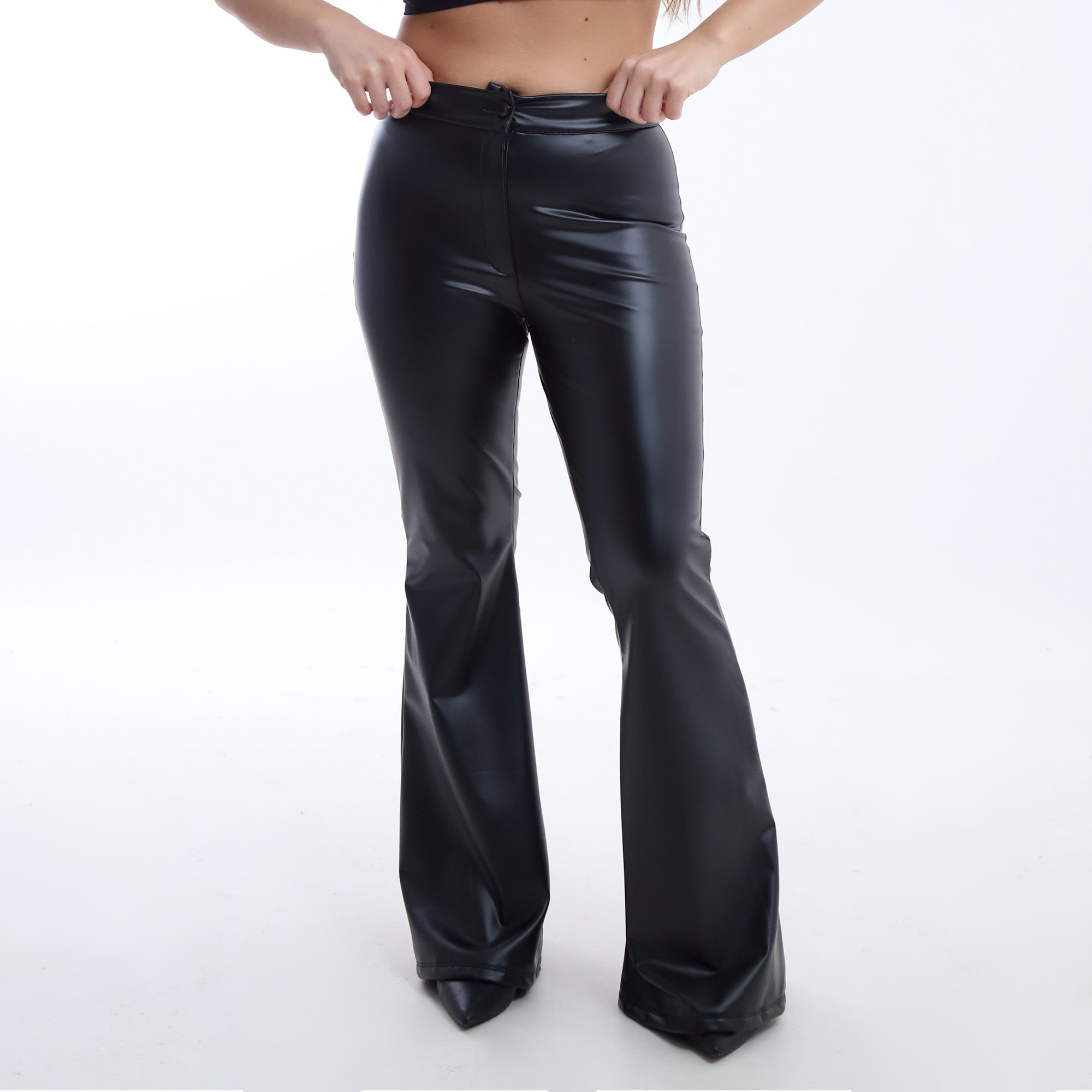 Leather Flared Pants