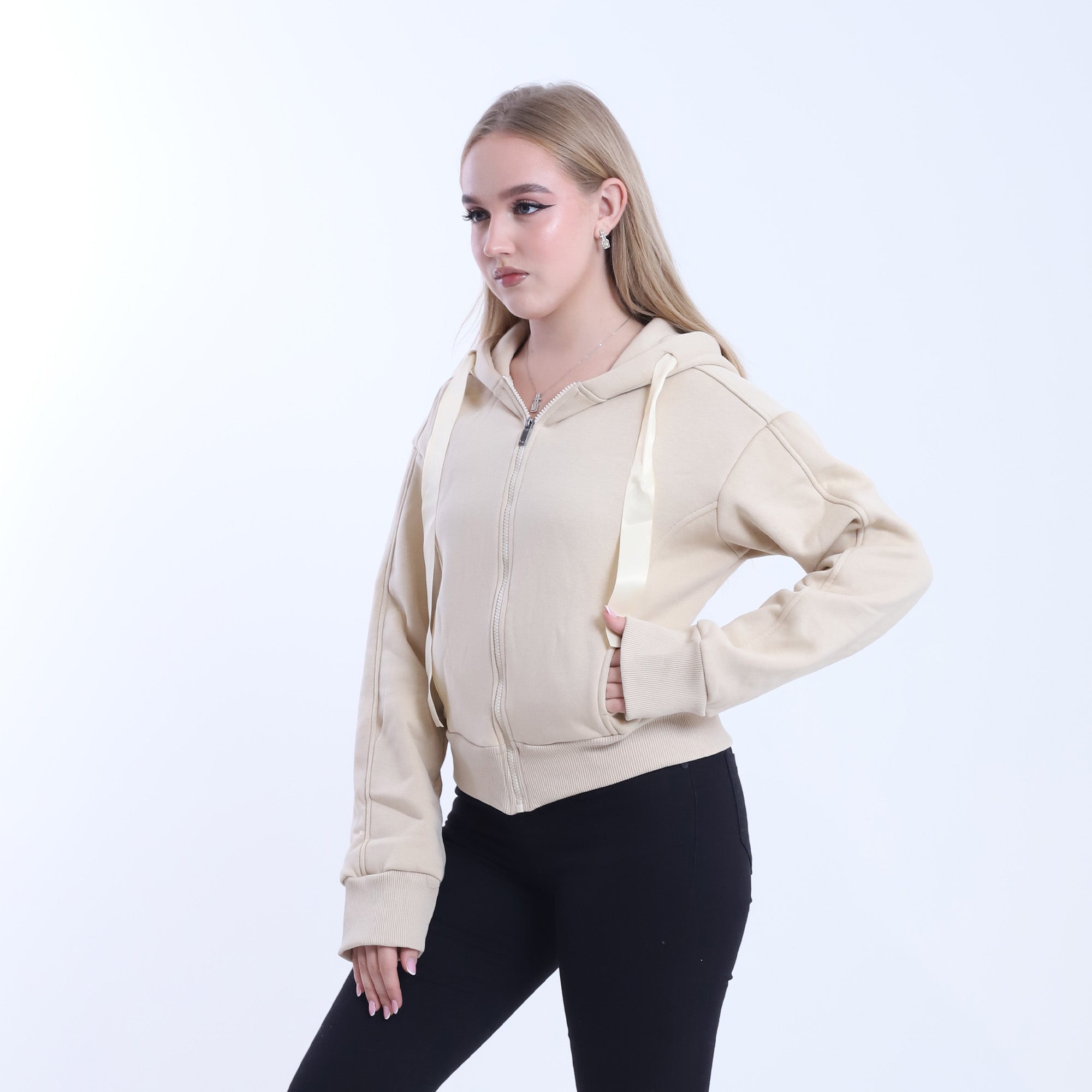 Short Melton Hoodie