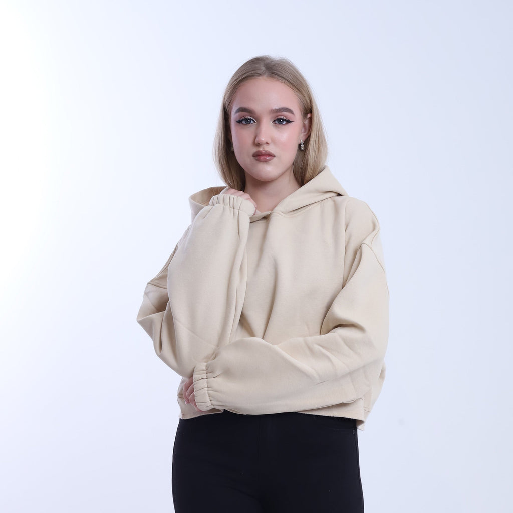 Crop Melton Hoodie