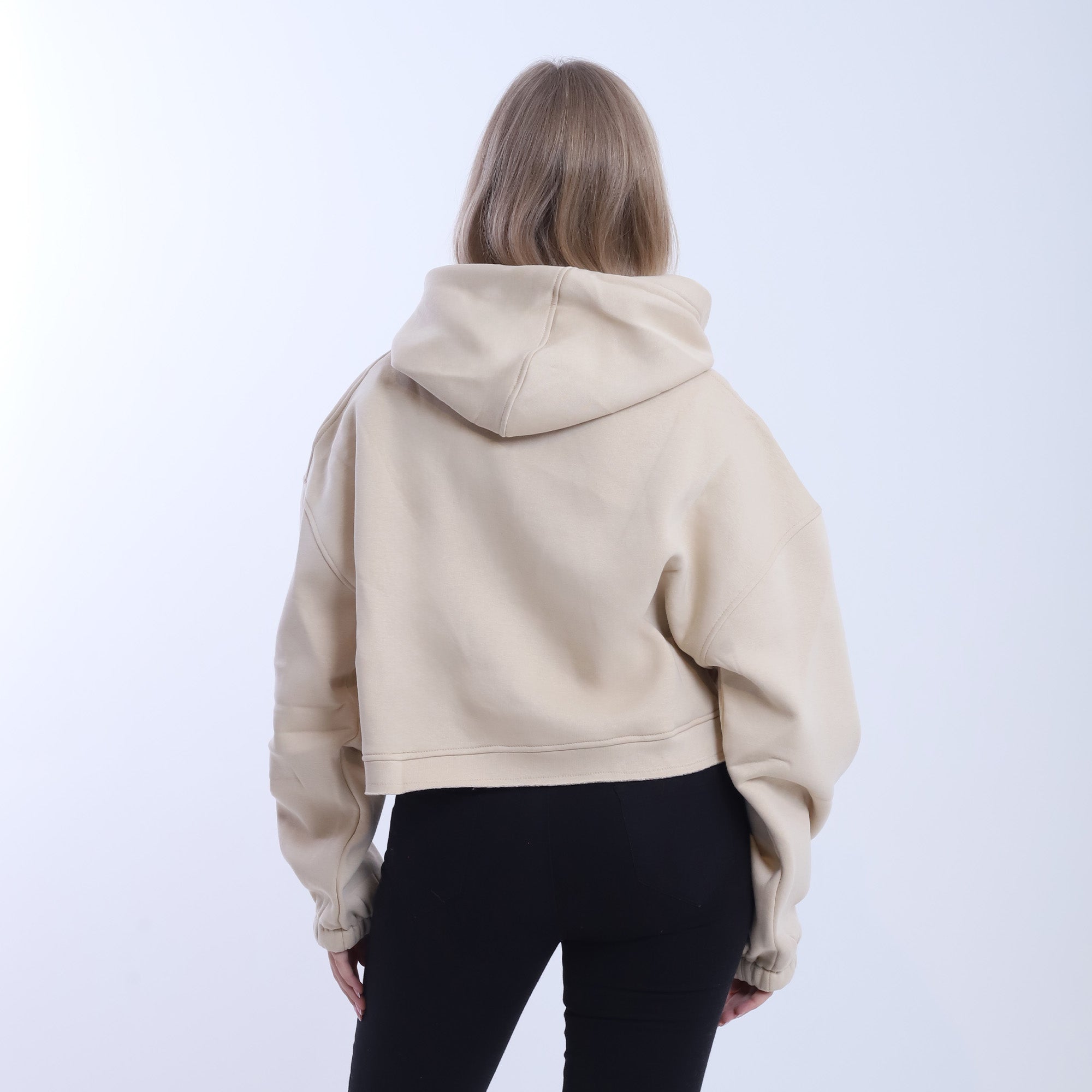 Crop Melton Hoodie