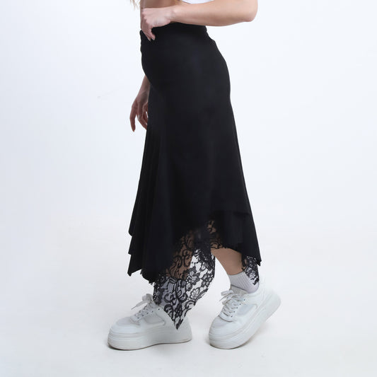 Lace-Trim Skirt