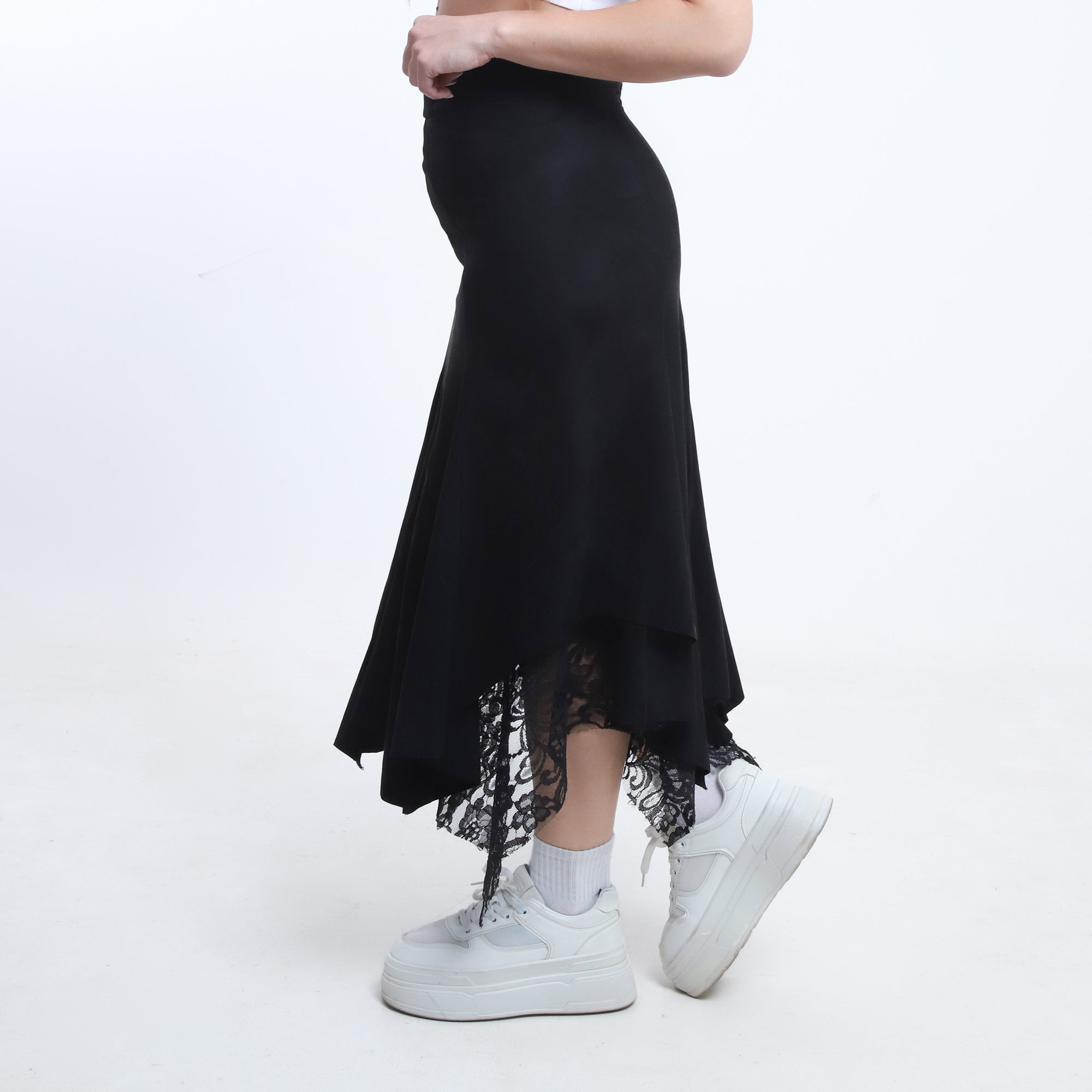 Lace-Trim Skirt
