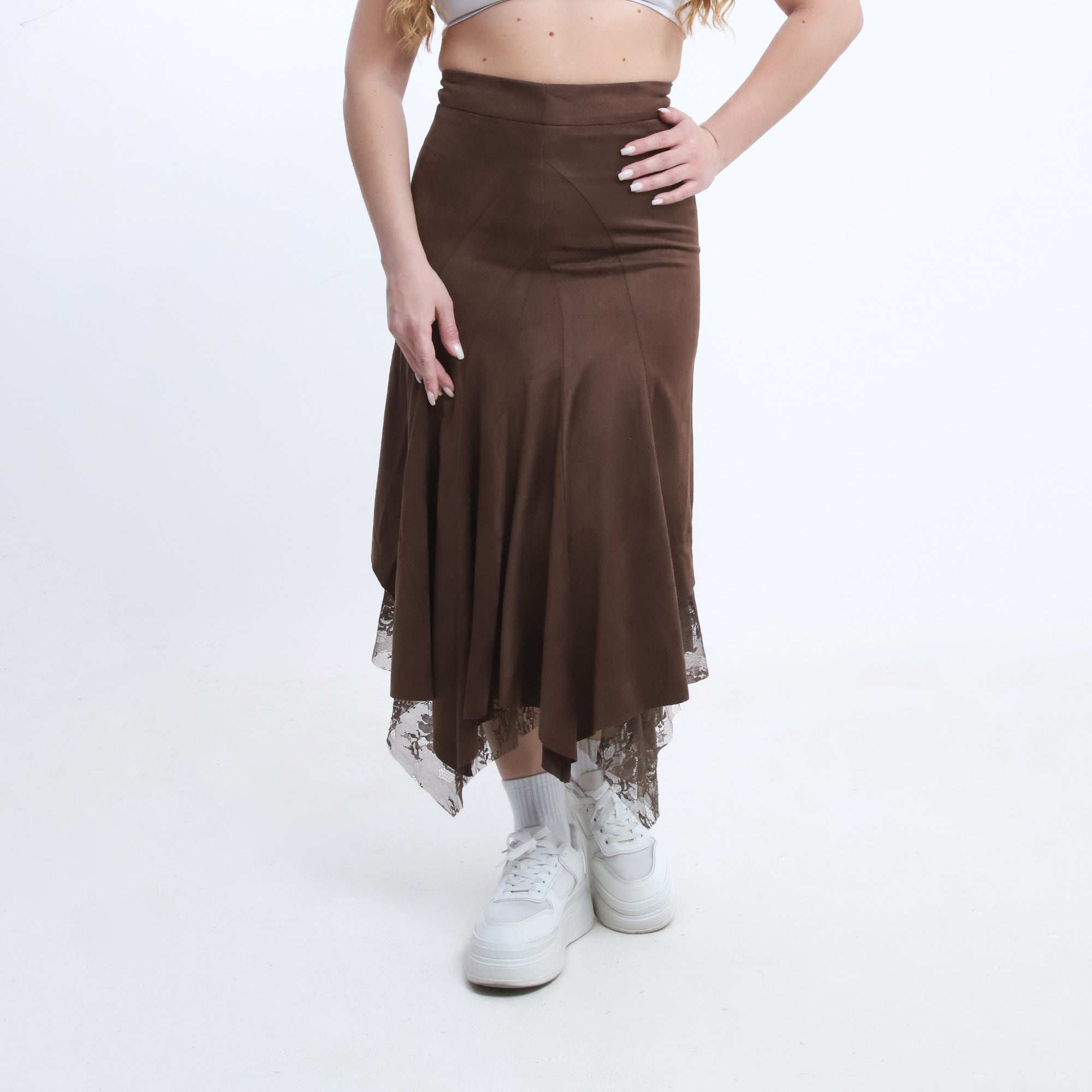 Lace-Trim Skirt