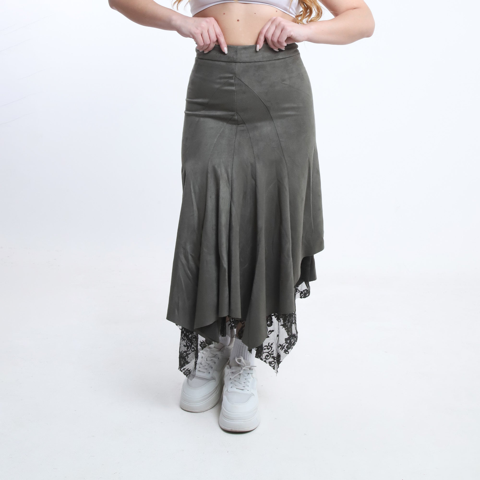 Lace-Trim Skirt