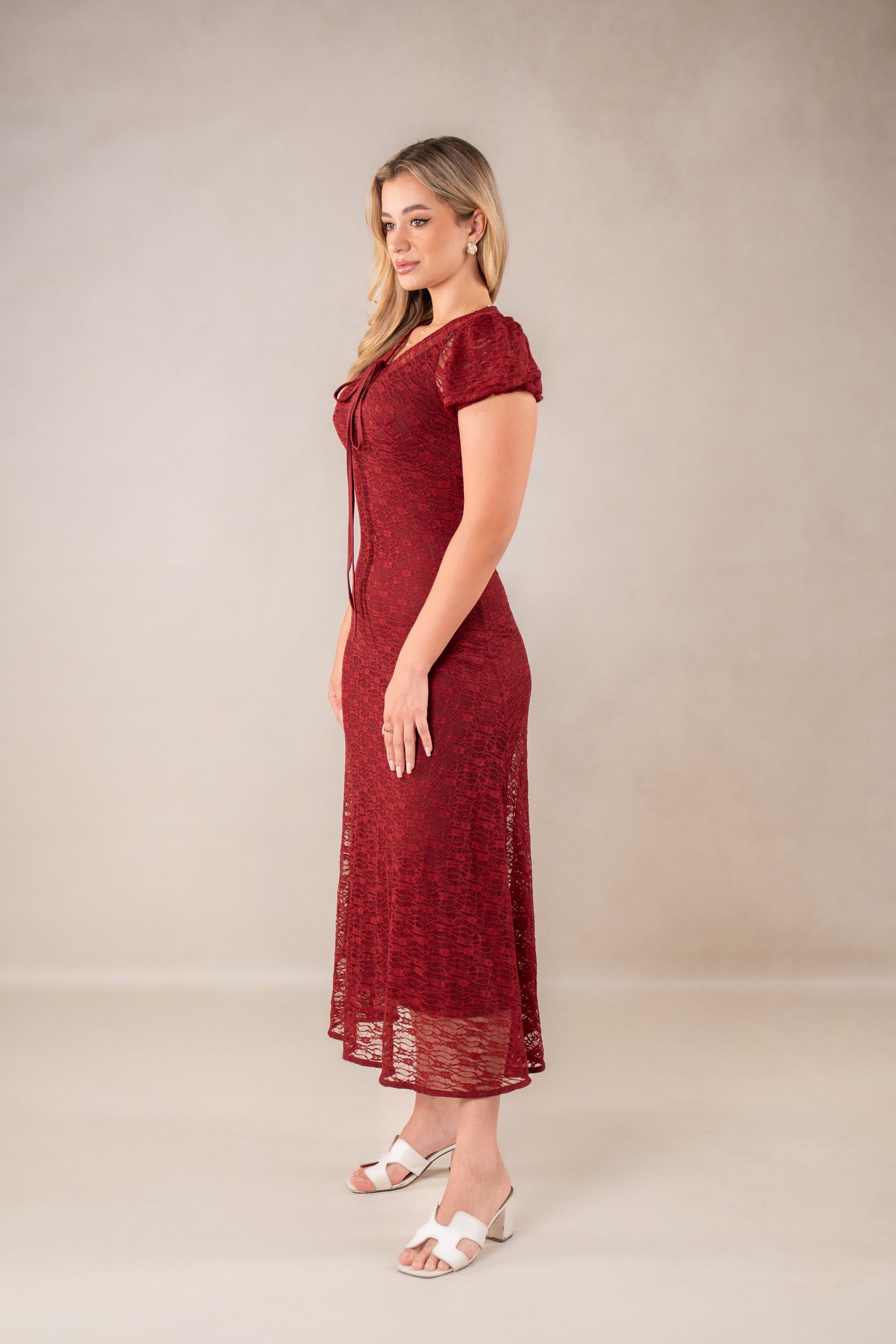 Half sleeves Maxi Dress