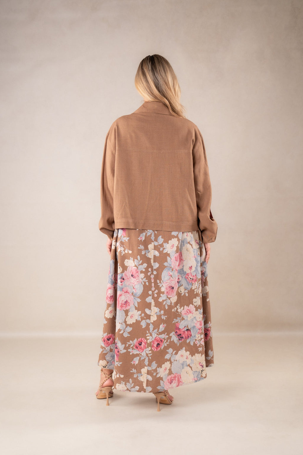 Verdant Vibe sleeveless Dress with Jacket