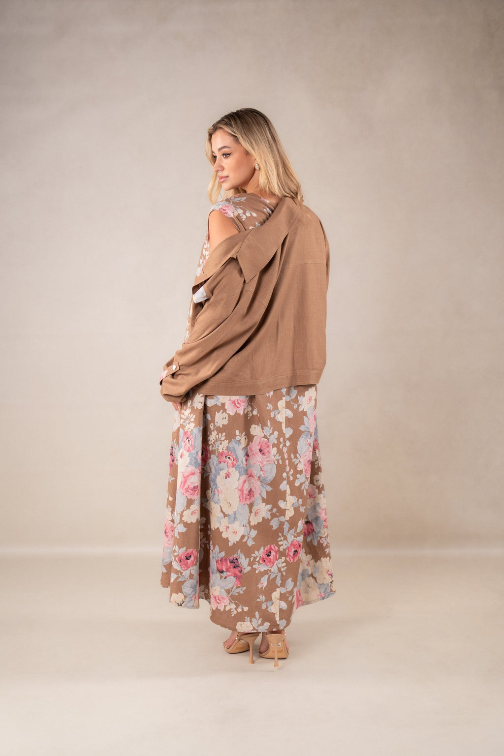 Verdant Vibe sleeveless Dress with Jacket
