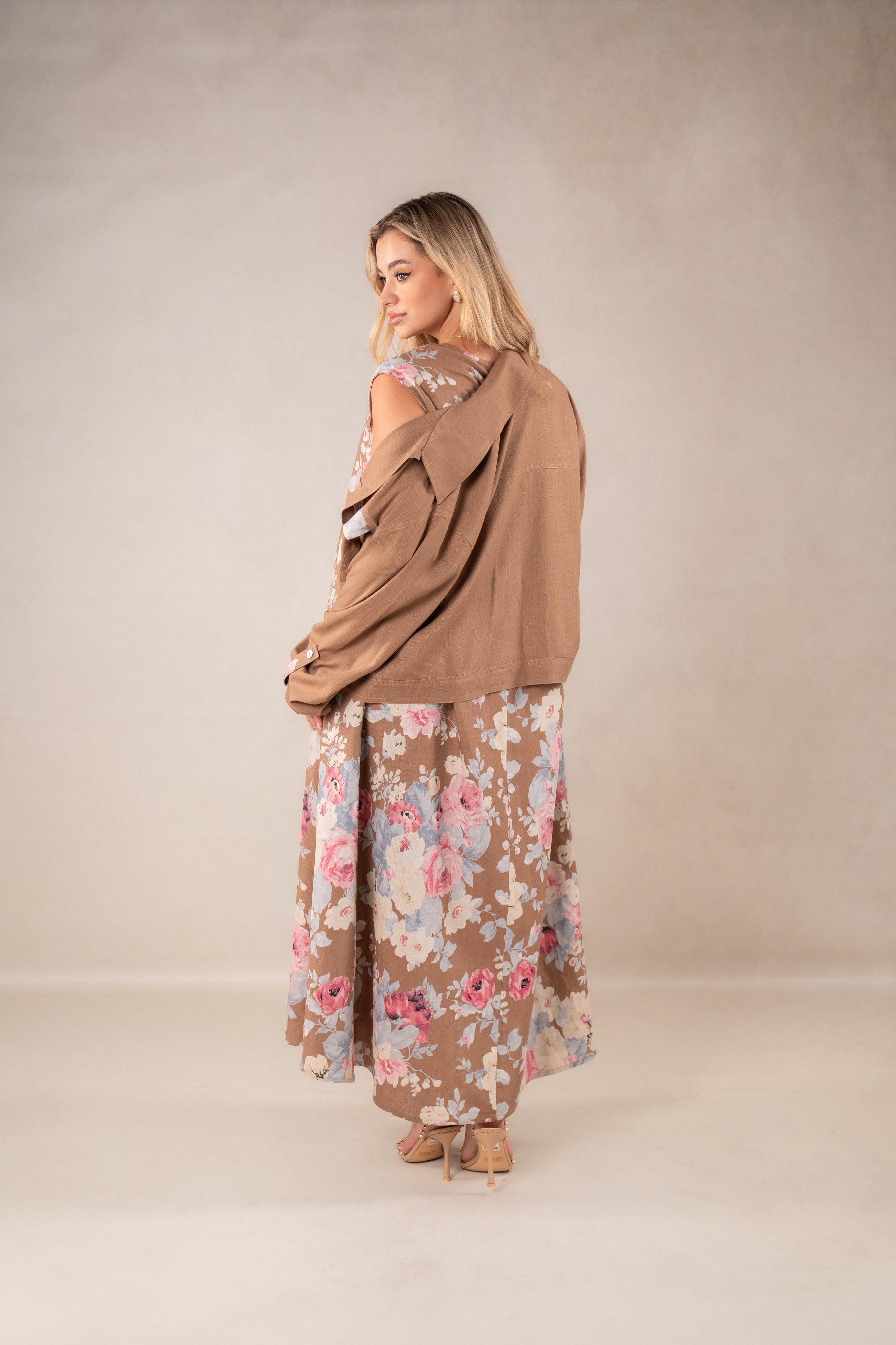 Verdant Vibe sleeveless Dress with Jacket