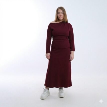 Asymmetrical neck top