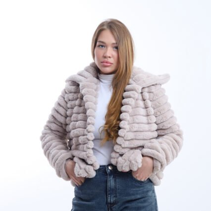 Ribbed Fur Jacket