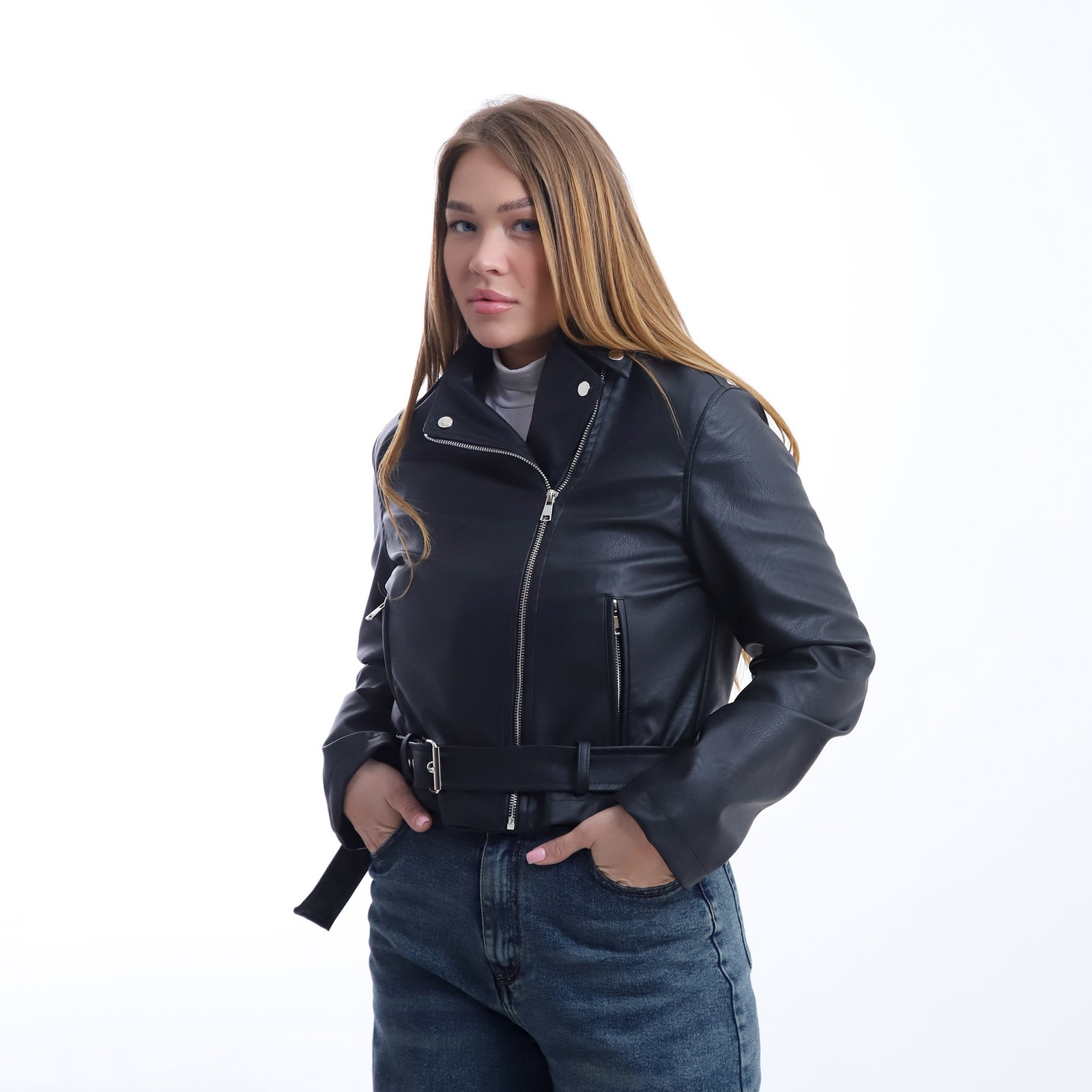 Faux Leather Jacket - Image 3