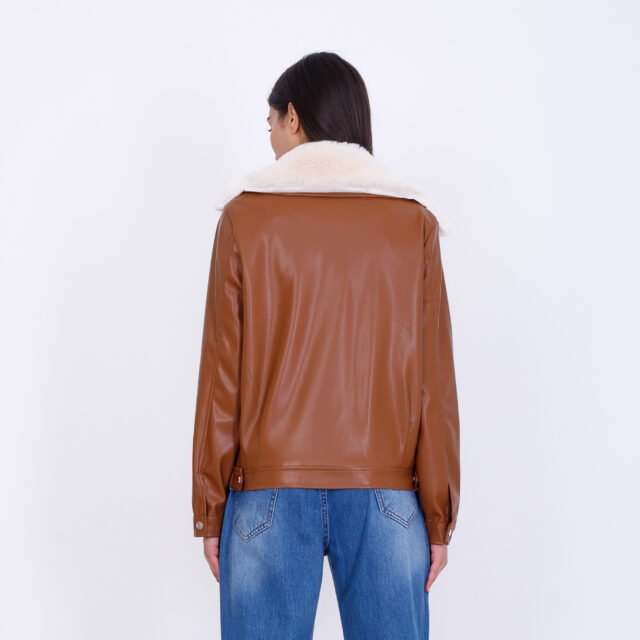 Leather Fur Jacket - Image 3