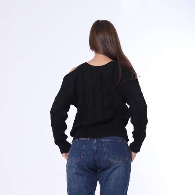 Tricot Pullover With Open Sleeves - Image 13