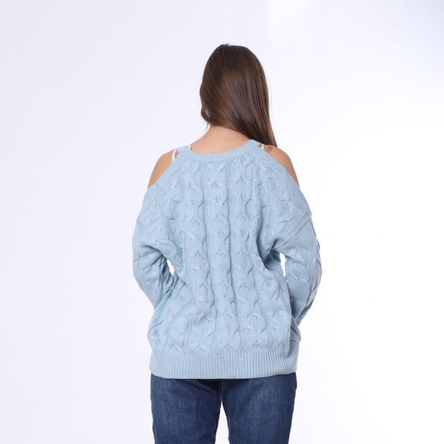 Tricot Pullover With Open Sleeves - Image 16