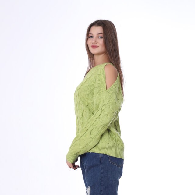 Tricot Pullover With Open Sleeves - Image 12