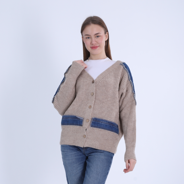 Knitwear Cardigan With Jeans Pocket