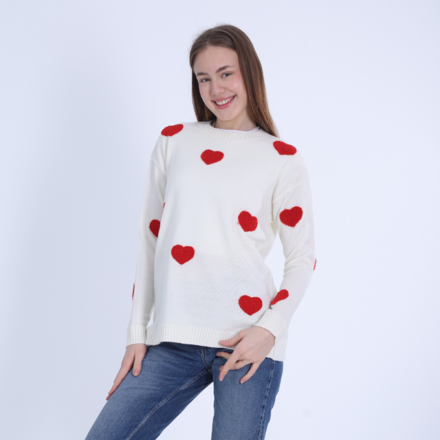 Trico Pullover with Heart