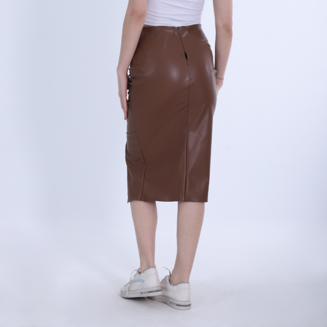 Long Leather Skirt - Image 5