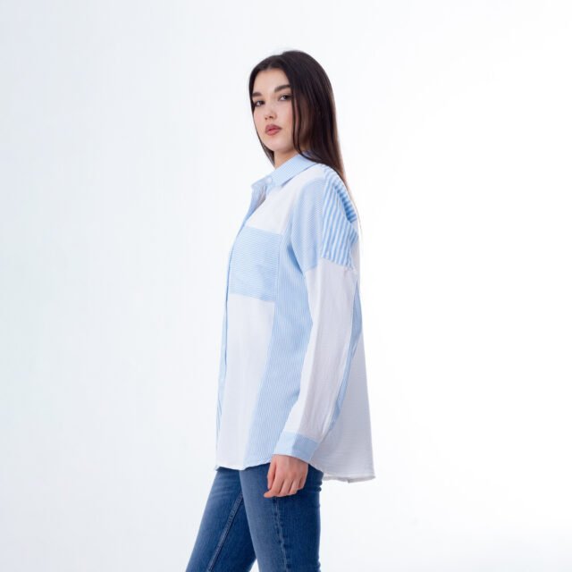 Striped Button-Up Shirt - Image 9
