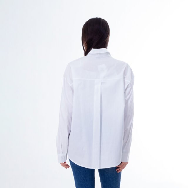 Button-Up Shirt with Ruffled Flower Detail - Image 8