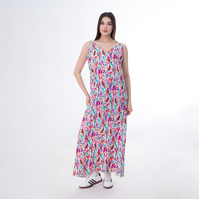 Vibrant Tie-Dye Maxi Dress - Image 10