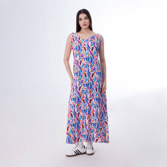 Vibrant Tie-Dye Maxi Dress - Image 12