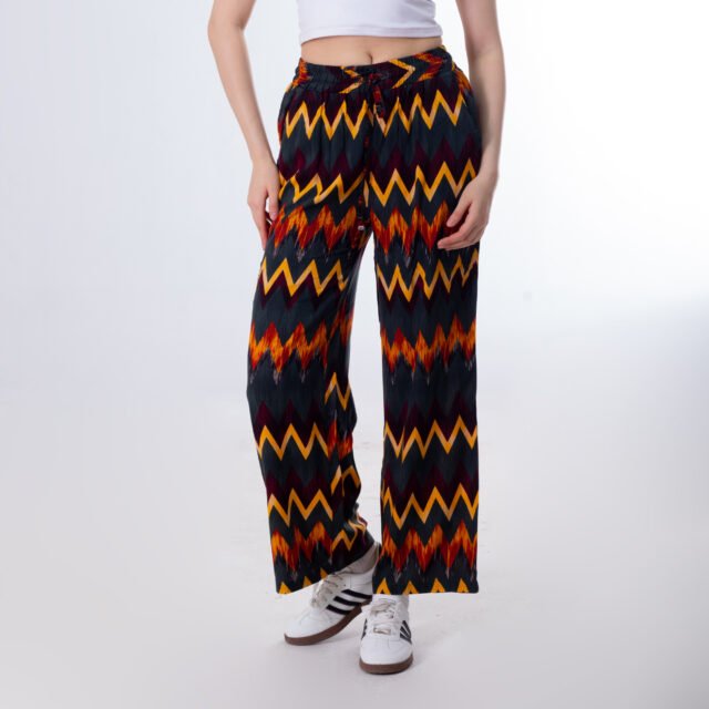 Chevron Print Wide-Leg Pants - Image 5