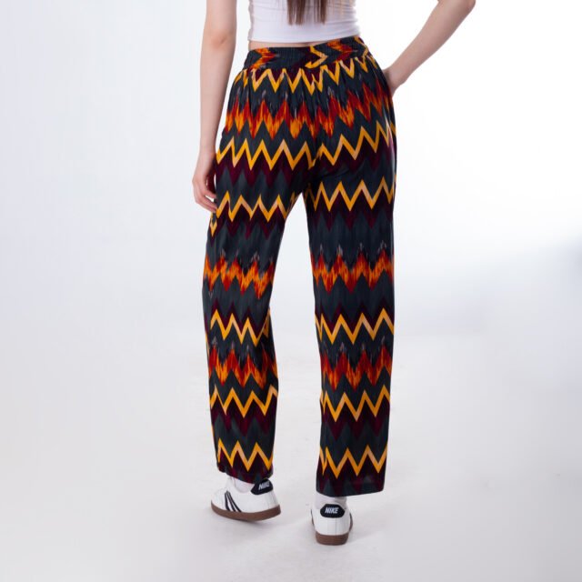 Chevron Print Wide-Leg Pants - Image 11