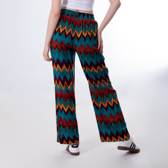 Chevron Print Wide-Leg Pants - Image 12