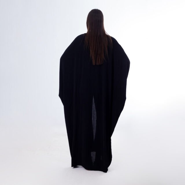 Elegant Black Abaya with Gold Embroidery - Image 6