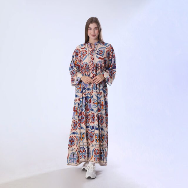Elegant Bohemian Print Maxi Dress - Image 6