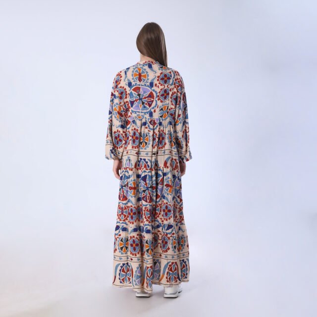 Elegant Bohemian Print Maxi Dress - Image 10
