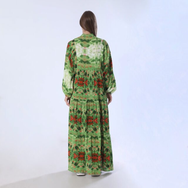 Vibrant Colorblock Floral Print Maxi Dress - Image 7