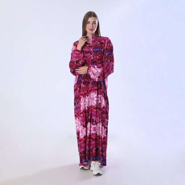 Vibrant Colorblock Floral Print Maxi Dress - Image 3