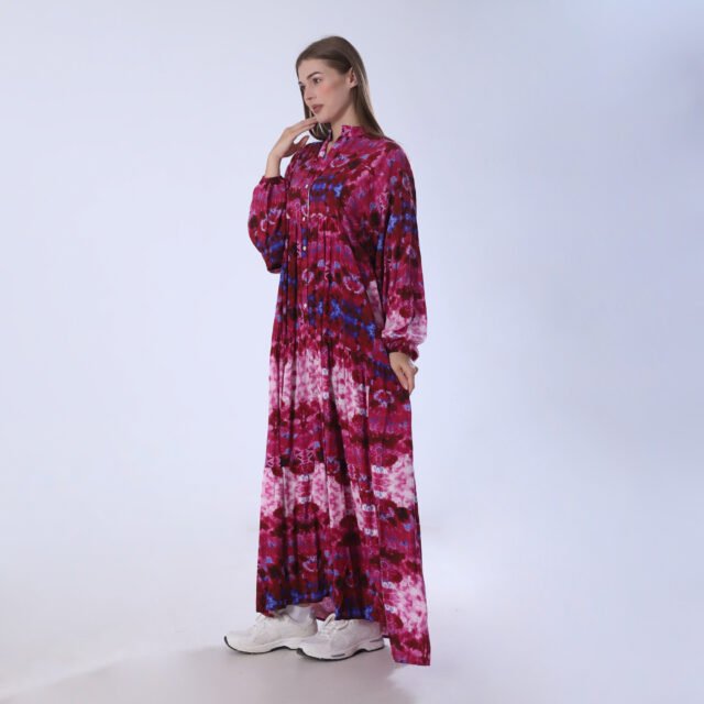 Vibrant Colorblock Floral Print Maxi Dress - Image 6