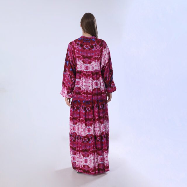 Vibrant Colorblock Floral Print Maxi Dress - Image 8