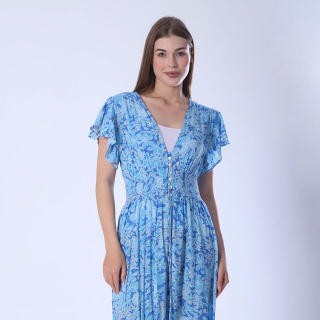 Elegant Floral Print Maxi Dress - Image 4