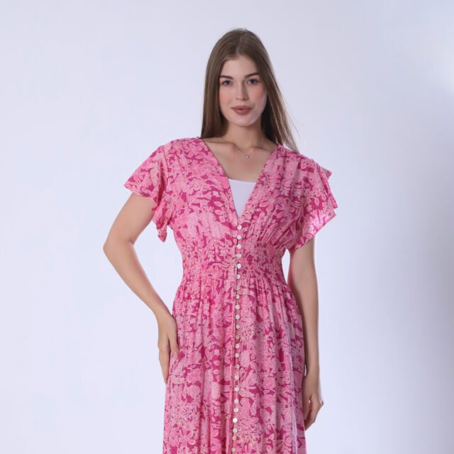 Elegant Floral Print Maxi Dress - Image 5