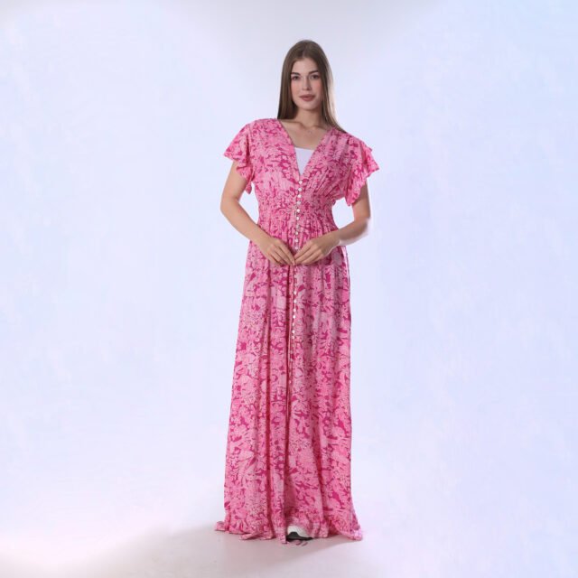Elegant Floral Print Maxi Dress - Image 2